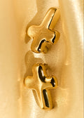 Gold vermeil cross stud earrings
