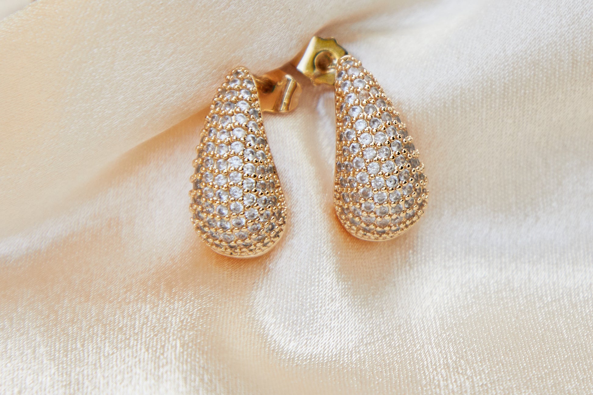 Sparkly gold-filled CZ earrings for special occasions
